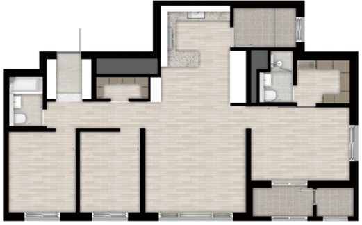 84평형 B타입 평면도